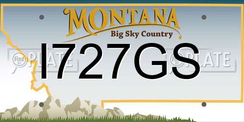 I727GS Montana License Plate