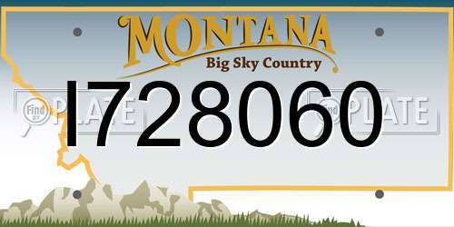 I728060 Montana License Plate