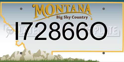I72866O Montana License Plate