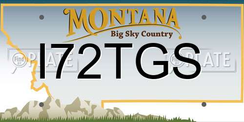 I72TGS Montana License Plate