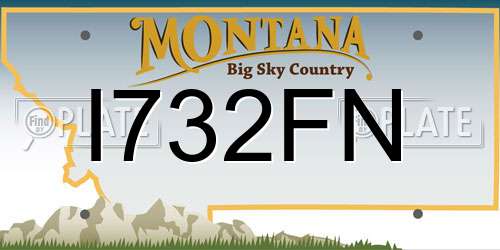 I732FN Montana License Plate