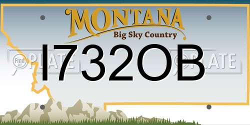 I732OB Montana License Plate