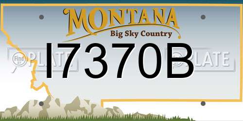 I7370B Montana License Plate