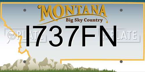 I737FN Montana License Plate