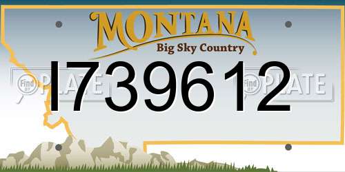 I739612 Montana License Plate
