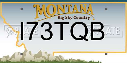 I73TQB Montana License Plate