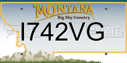 I742VG Montana License Plate