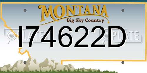 I74622D Montana License Plate