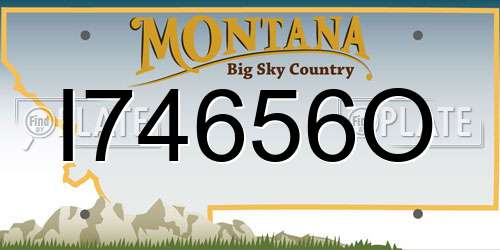 I74656O Montana License Plate