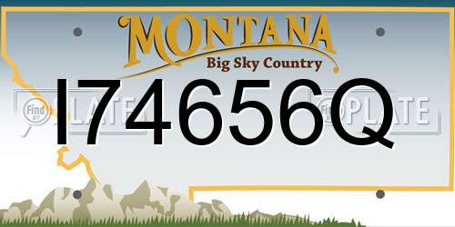 I74656Q Montana License Plate