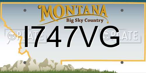 I747VG Montana License Plate