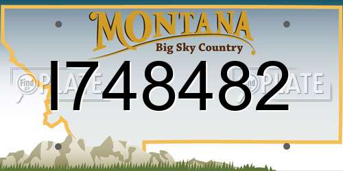 I748482 Montana License Plate