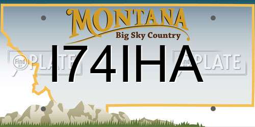 I74IHA Montana License Plate