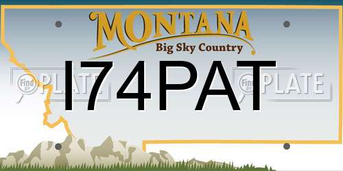 I74PAT Montana License Plate
