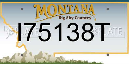 I75138T Montana License Plate