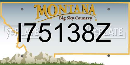 I75138Z Montana License Plate