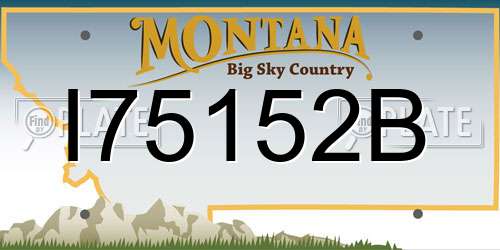 I75152B Montana License Plate
