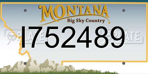 I752489 Montana License Plate