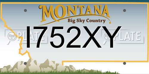 I752XY Montana License Plate