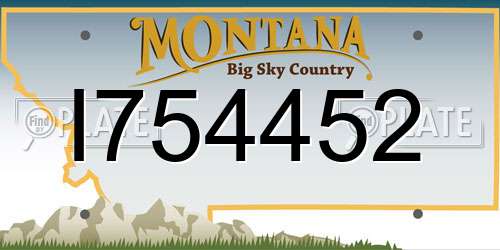 I754452 Montana License Plate