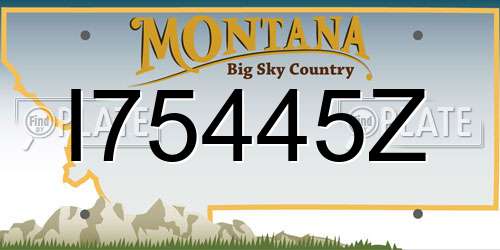 I75445Z Montana License Plate