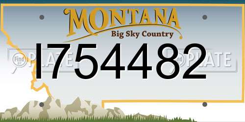I754482 Montana License Plate