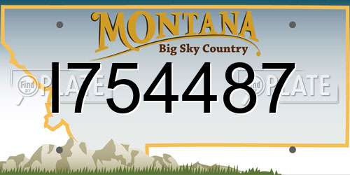 I754487 Montana License Plate