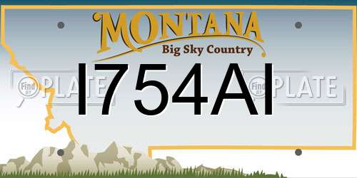 I754AI Montana License Plate