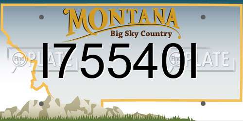I75540I Montana License Plate