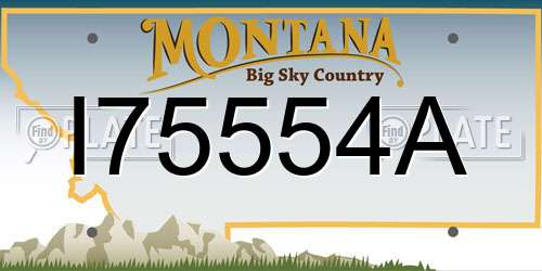 I75554A Montana License Plate