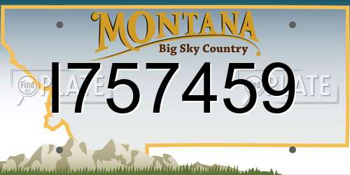 I757459 Montana License Plate