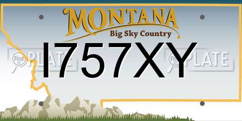 I757XY Montana License Plate