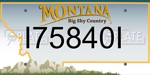 I75840I Montana License Plate