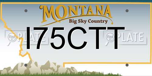 I75CTT Montana License Plate
