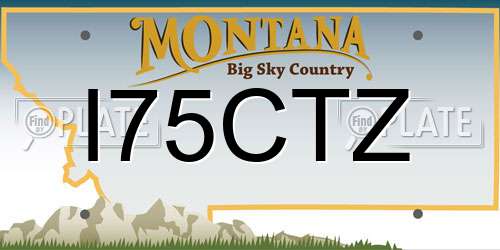 I75CTZ Montana License Plate