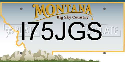 I75JGS Montana License Plate
