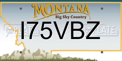 I75VBZ Montana License Plate
