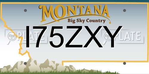 I75ZXY Montana License Plate
