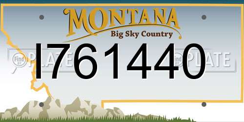 I761440 Montana License Plate