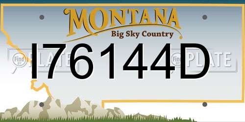 I76144D Montana License Plate