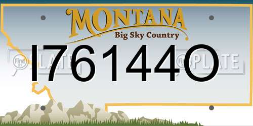 I76144O Montana License Plate