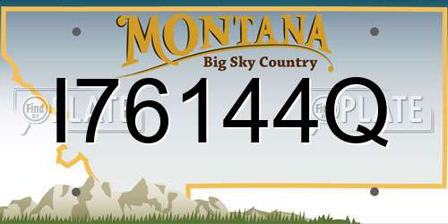 I76144Q Montana License Plate