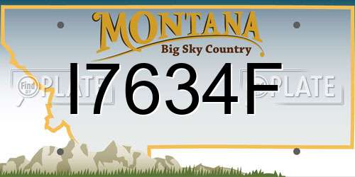 I7634F Montana License Plate