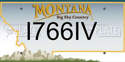 I766IV Montana License Plate