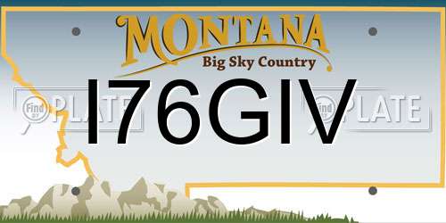 I76GIV Montana License Plate