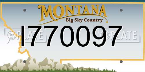 I770097 Montana License Plate