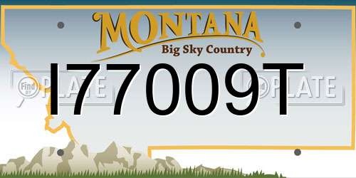 I77009T Montana License Plate