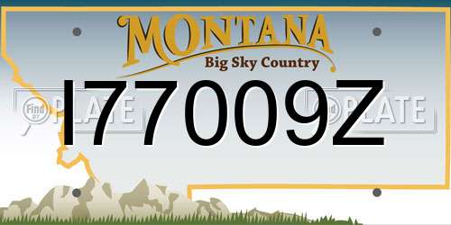 I77009Z Montana License Plate