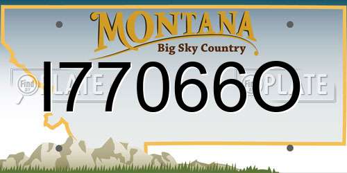 I77066O Montana License Plate