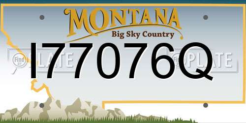 I77076Q Montana License Plate